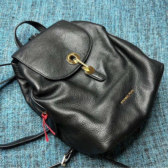 Michael Kors Raven Medium Pebbled Leather Backpack in Black - Picture 11 of 14